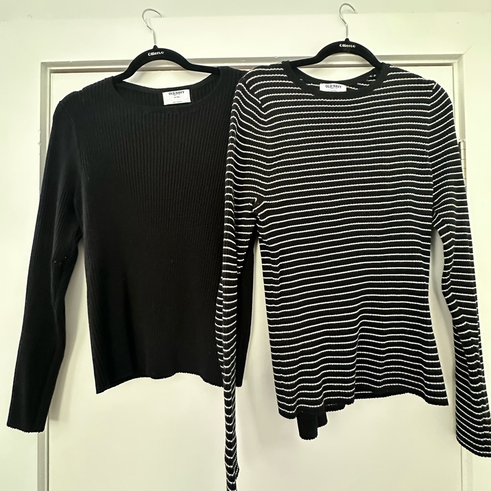 Pair of Old Navy Ribbed Knit Sweaters